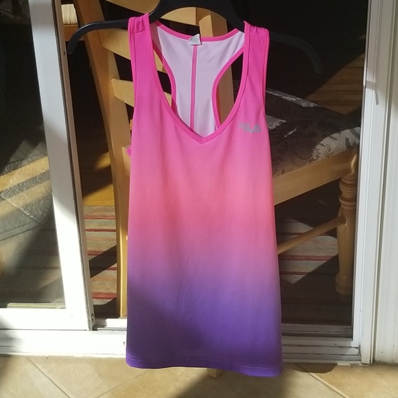 Fila Tops - Fila pink and purple ombre tank